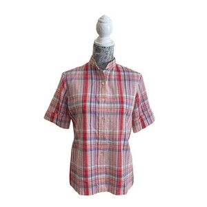 Vintage Jack Winter Knitsport Plaid Button Down Shirt